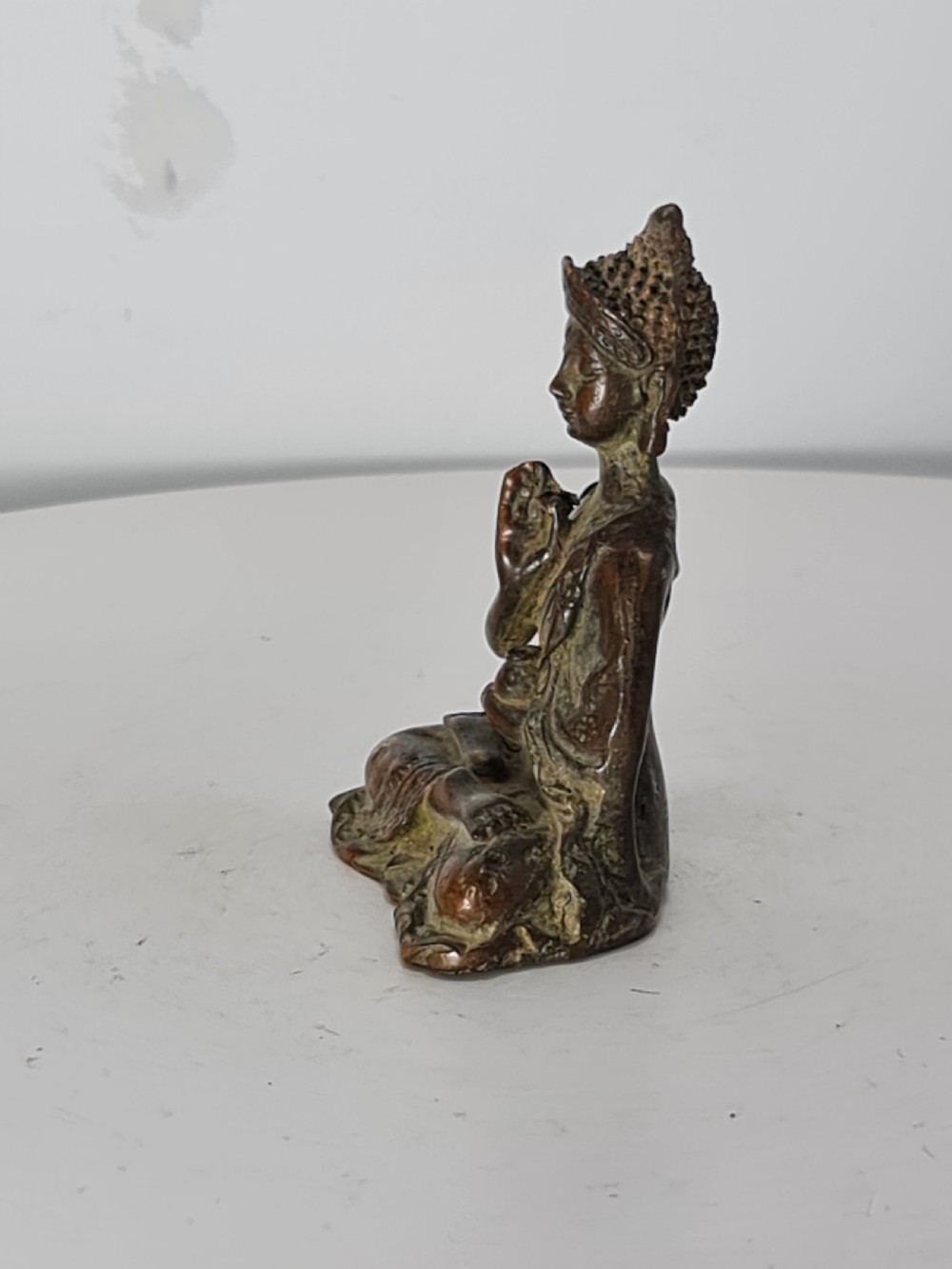Delightful Seated 19thc Chinese Bronze Buddah View II