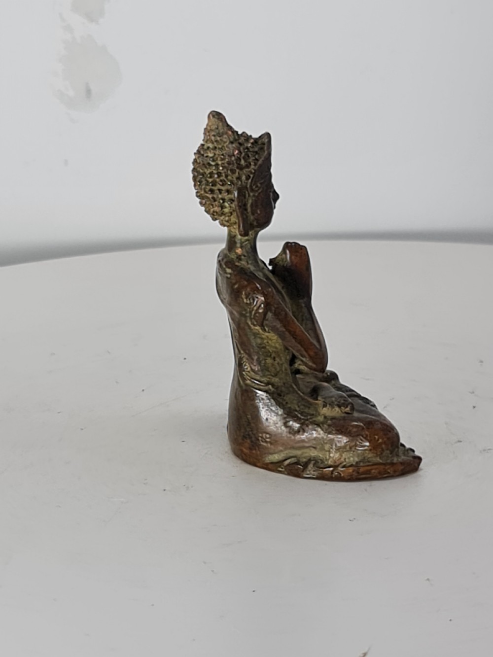 Delightful Seated 19thc Chinese Bronze Buddah View IX