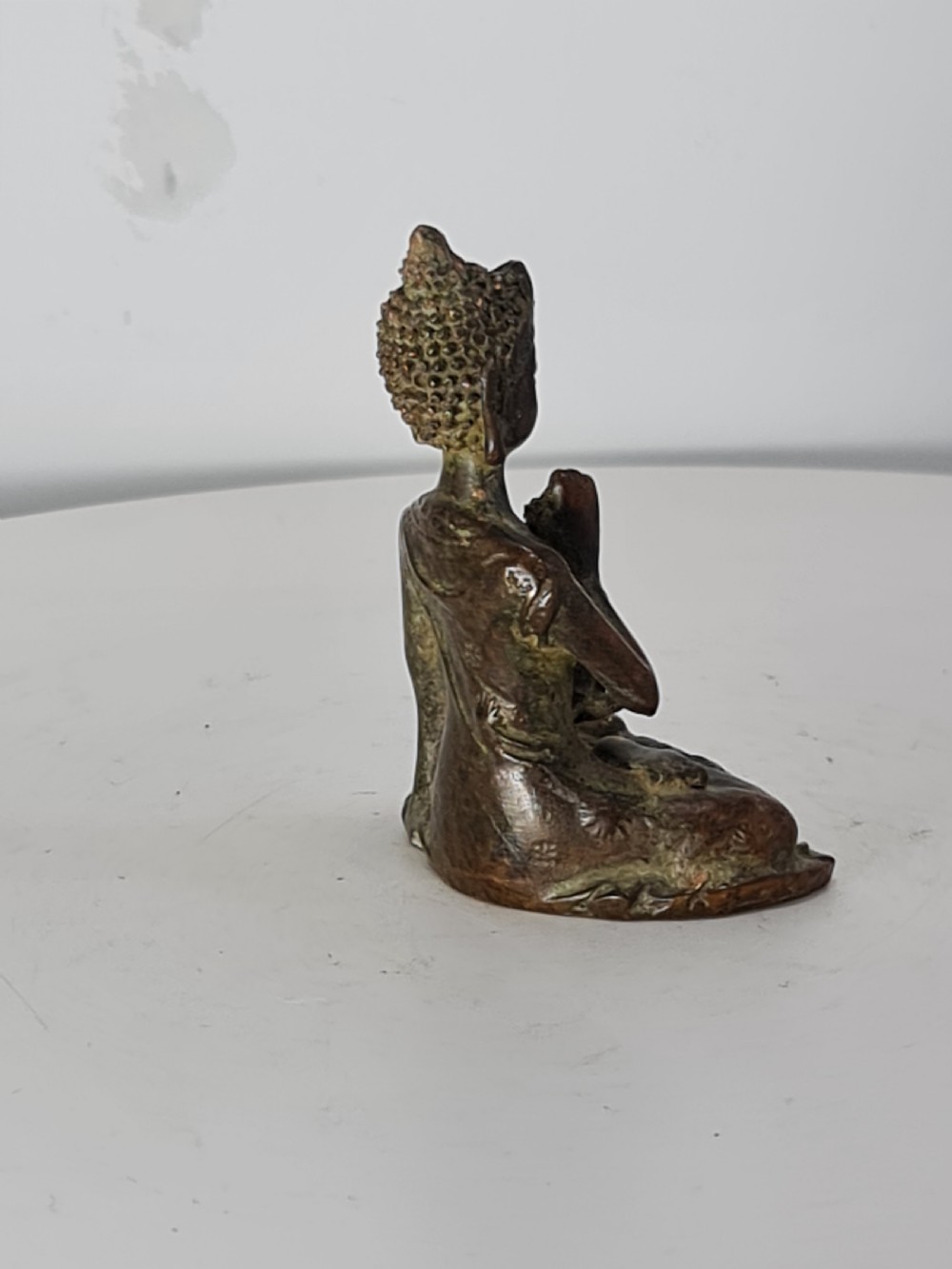 Delightful Seated 19thc Chinese Bronze Buddah View X