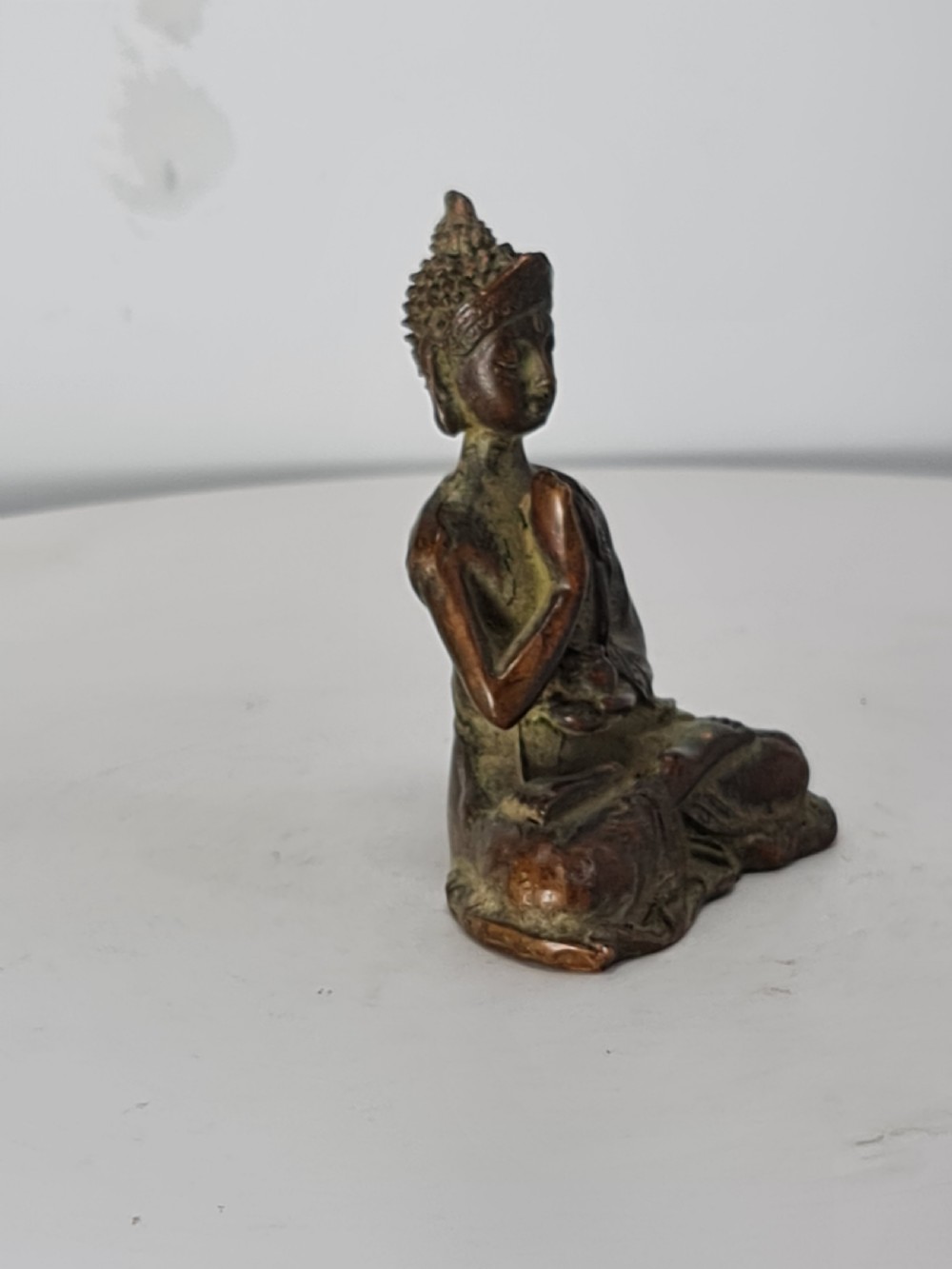 Delightful Seated 19thc Chinese Bronze Buddah View XI