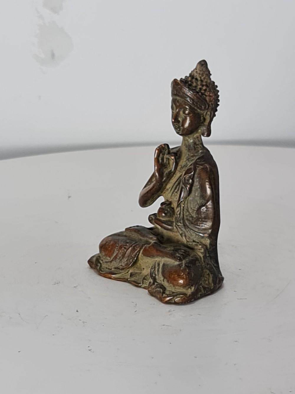 Delightful Seated 19thc Chinese Bronze Buddah View XIII