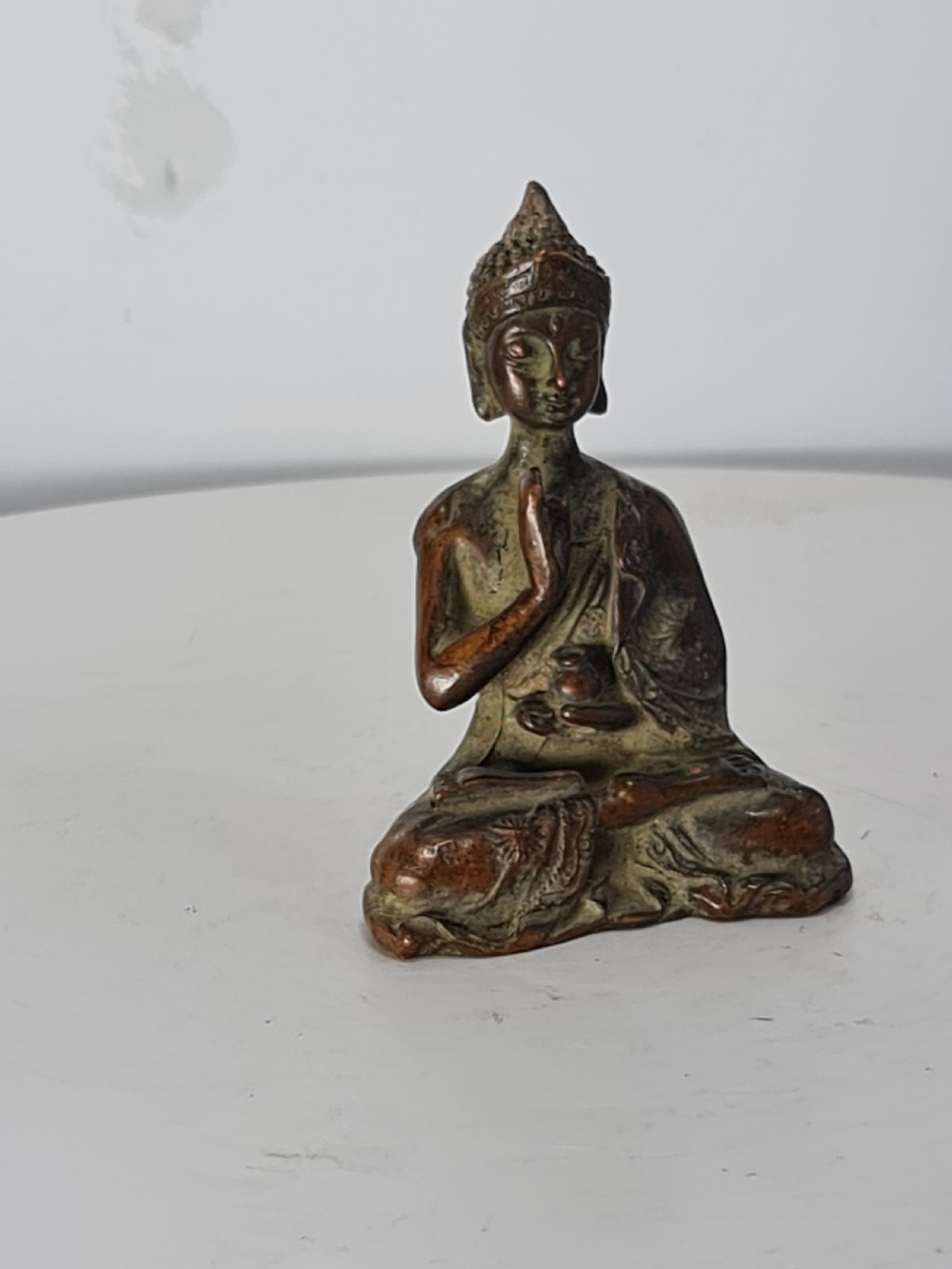 Delightful Seated 19thc Chinese Bronze Buddah View XIV