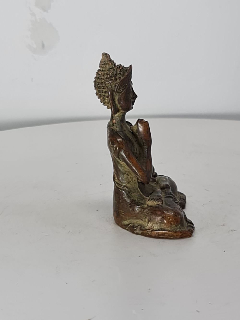 Delightful Seated 19thc Chinese Bronze Buddah View XV