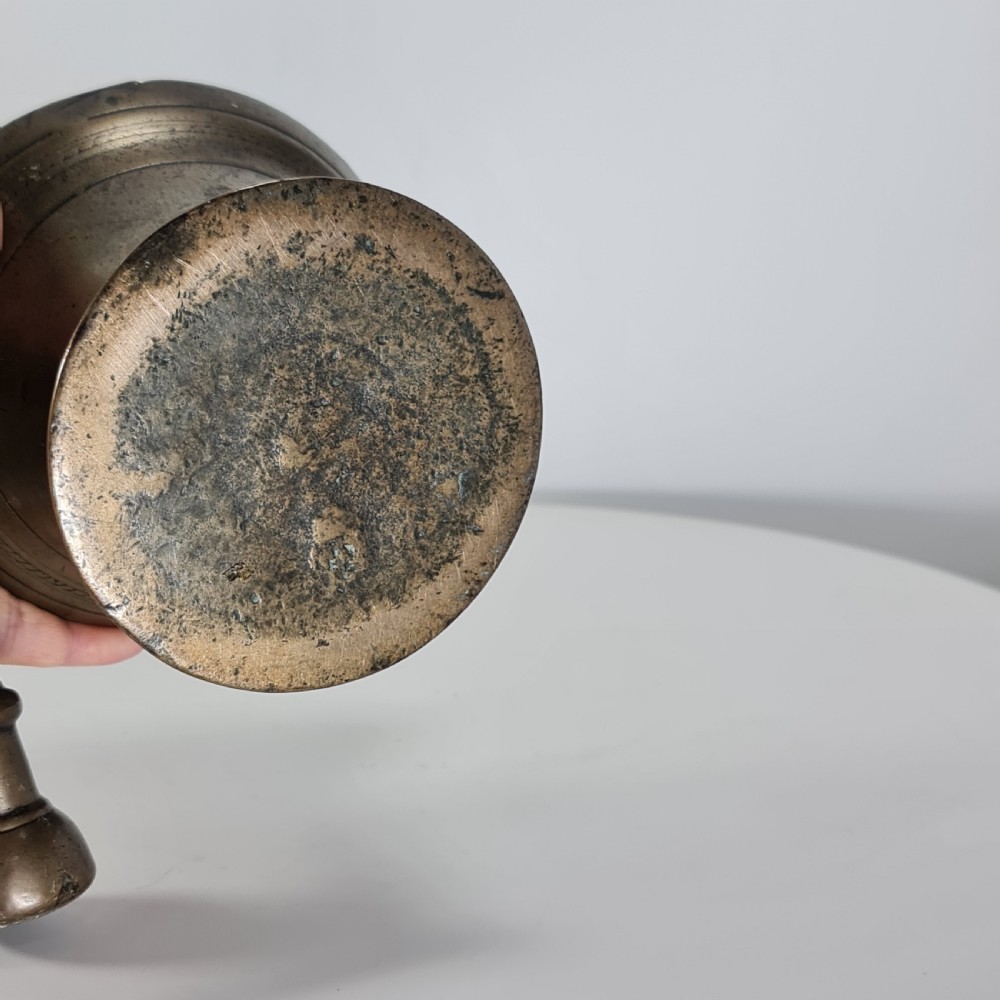 Fabulous 18thc Bronze Mortar and Pestle with Fleur De Lys Design View XVII