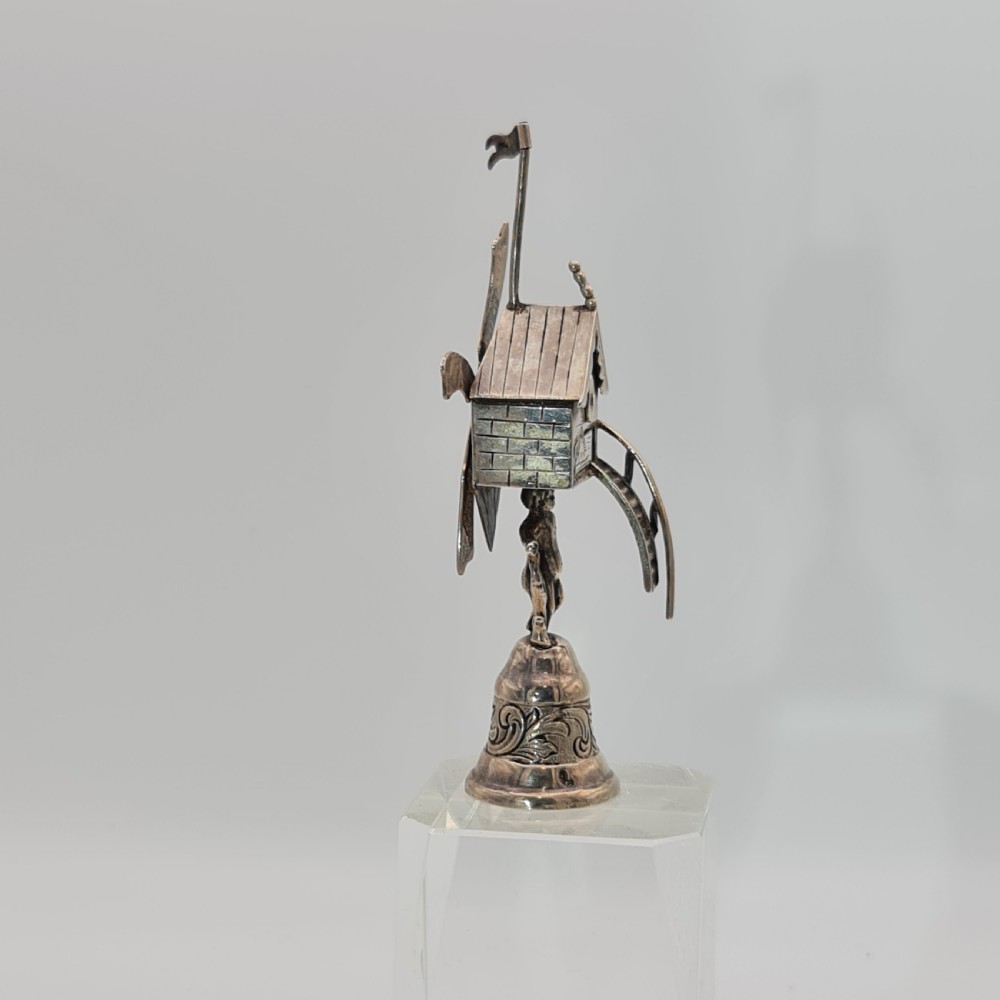 Fine Antique Dutch Silver Miniature Windmill Candle Snuffer Mid 19thc View IV