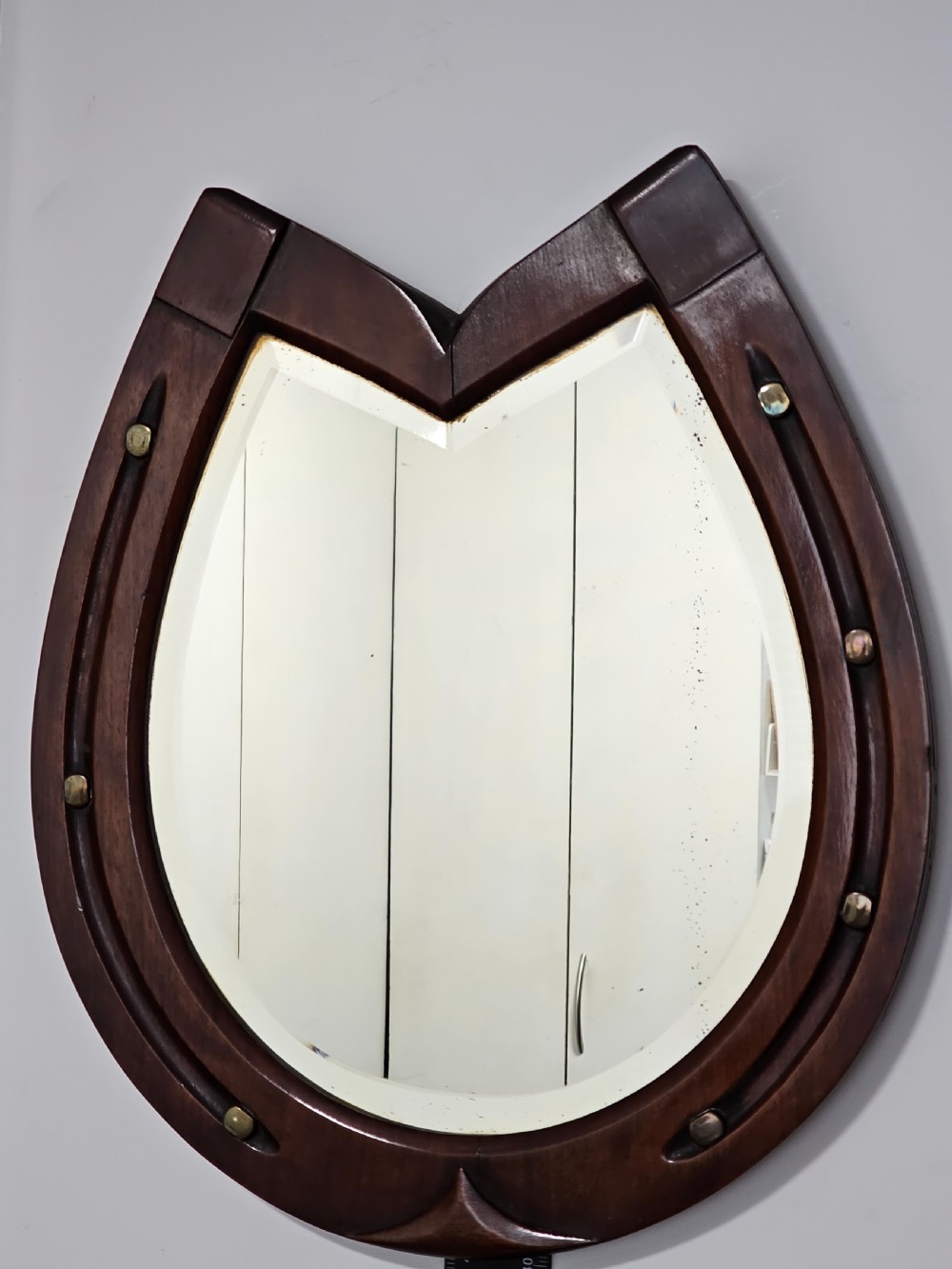 Fabulous Antique Horseshoe Shaped Mirror View II