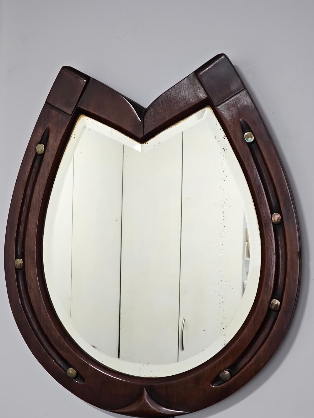 Fabulous Antique Horseshoe Shaped Mirror View III
