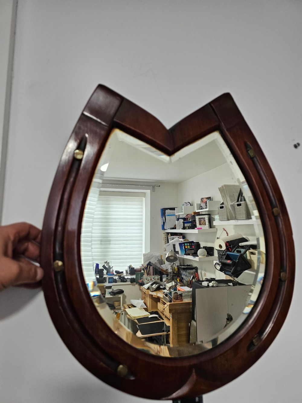 Fabulous Antique Horseshoe Shaped Mirror View IV