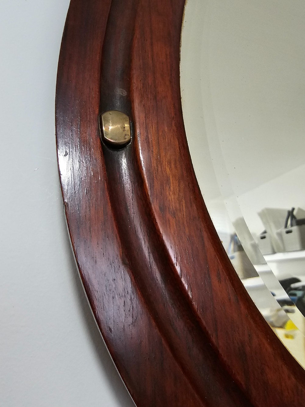 Fabulous Antique Horseshoe Shaped Mirror View VI