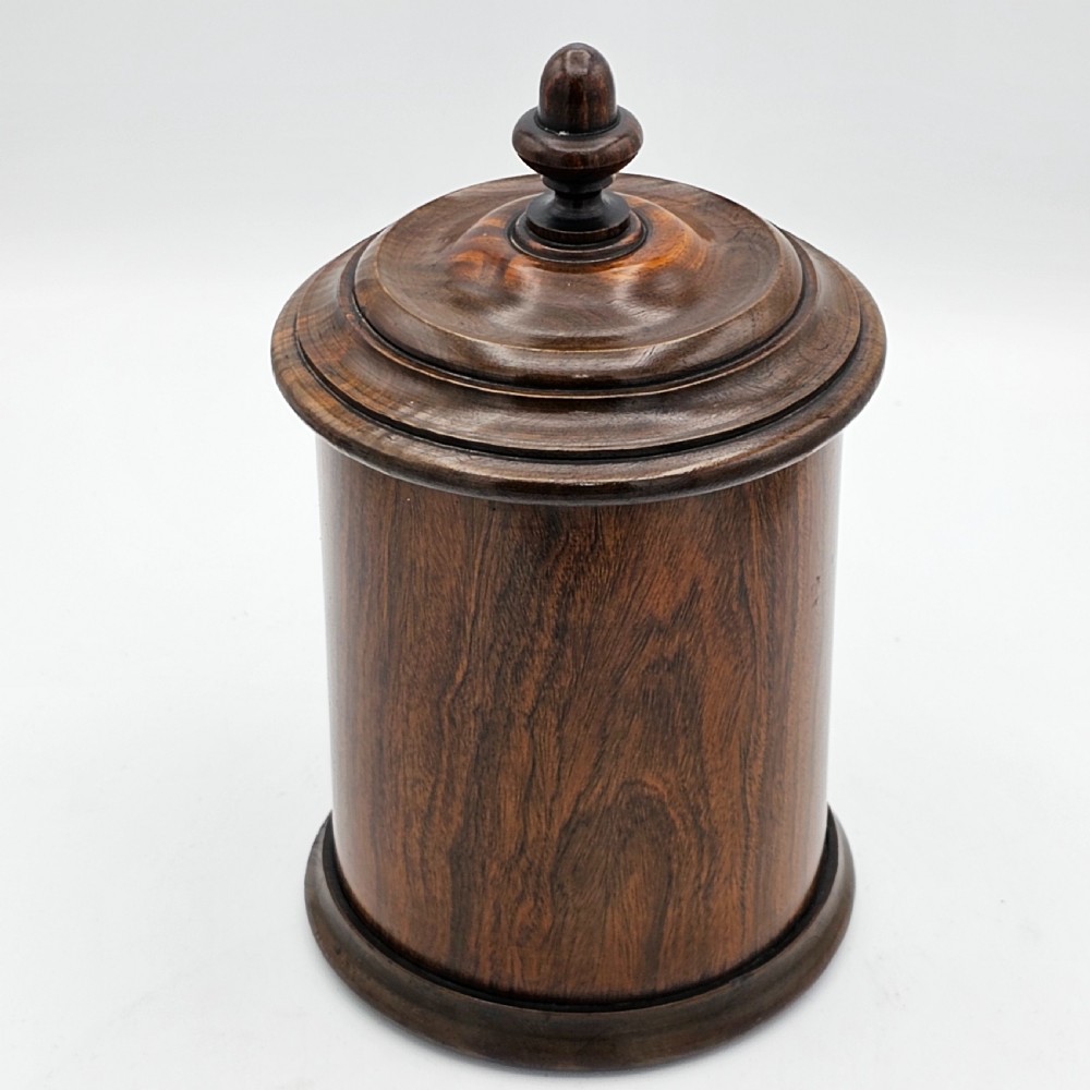 Handsome Circa 1870 English Walnut Tobacco Jar