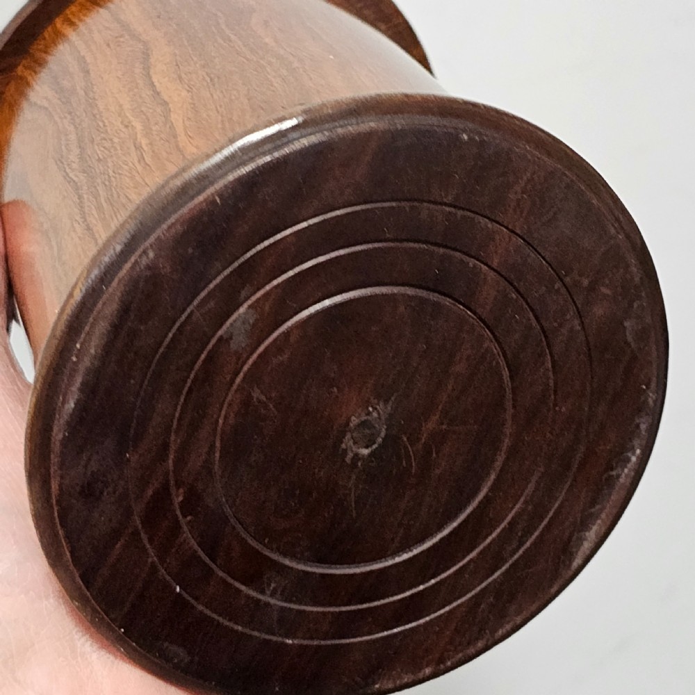 Handsome Circa 1870 English Walnut Tobacco Jar View VI