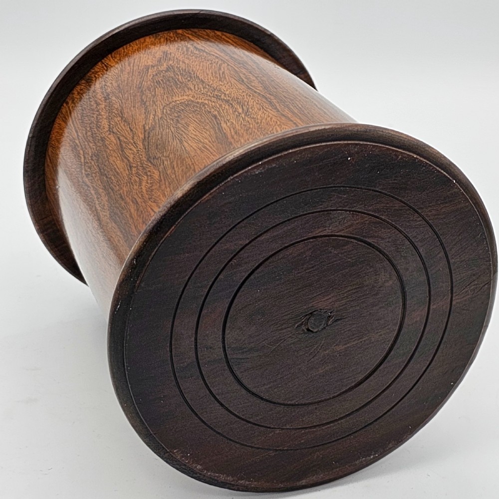 Handsome Circa 1870 English Walnut Tobacco Jar View X