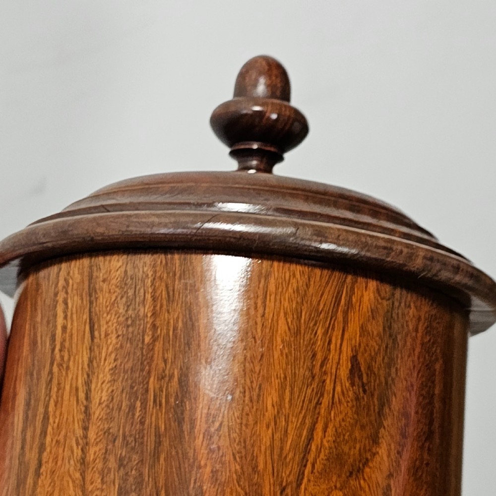 Handsome Circa 1870 English Walnut Tobacco Jar View XII