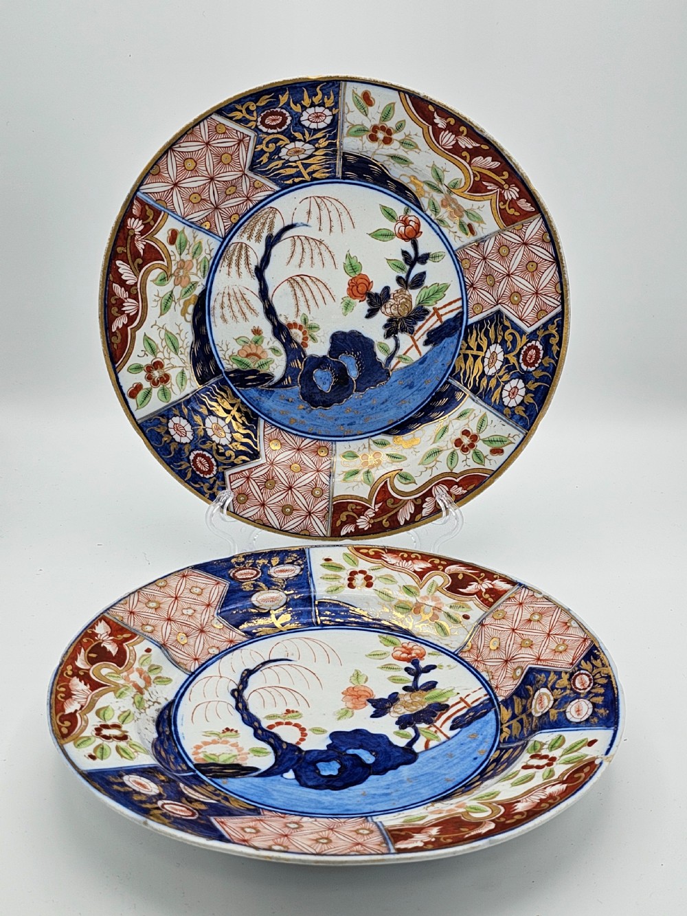 Beautiful Early 19thc Pair of Coalport's money tree pattern Plates c1830