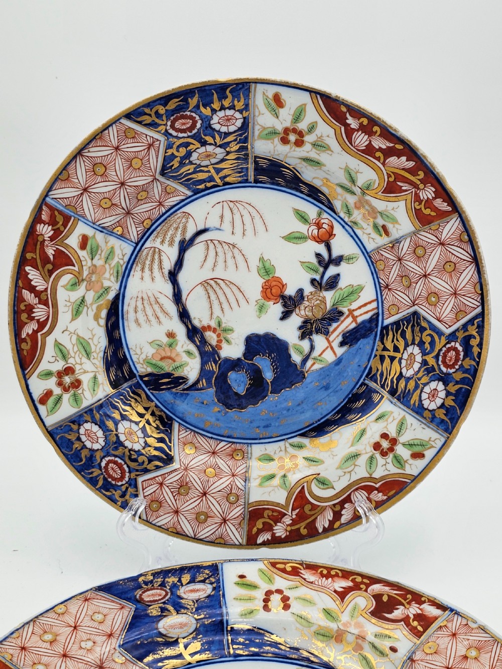 Beautiful Early 19thc Pair of Coalport's money tree pattern Plates c1830 View II