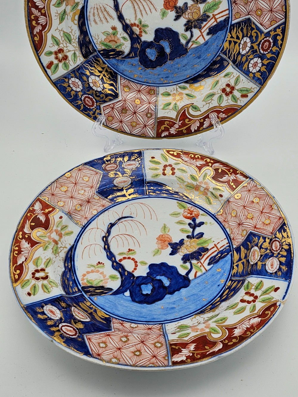 Beautiful Early 19thc Pair of Coalport's money tree pattern Plates c1830 View III