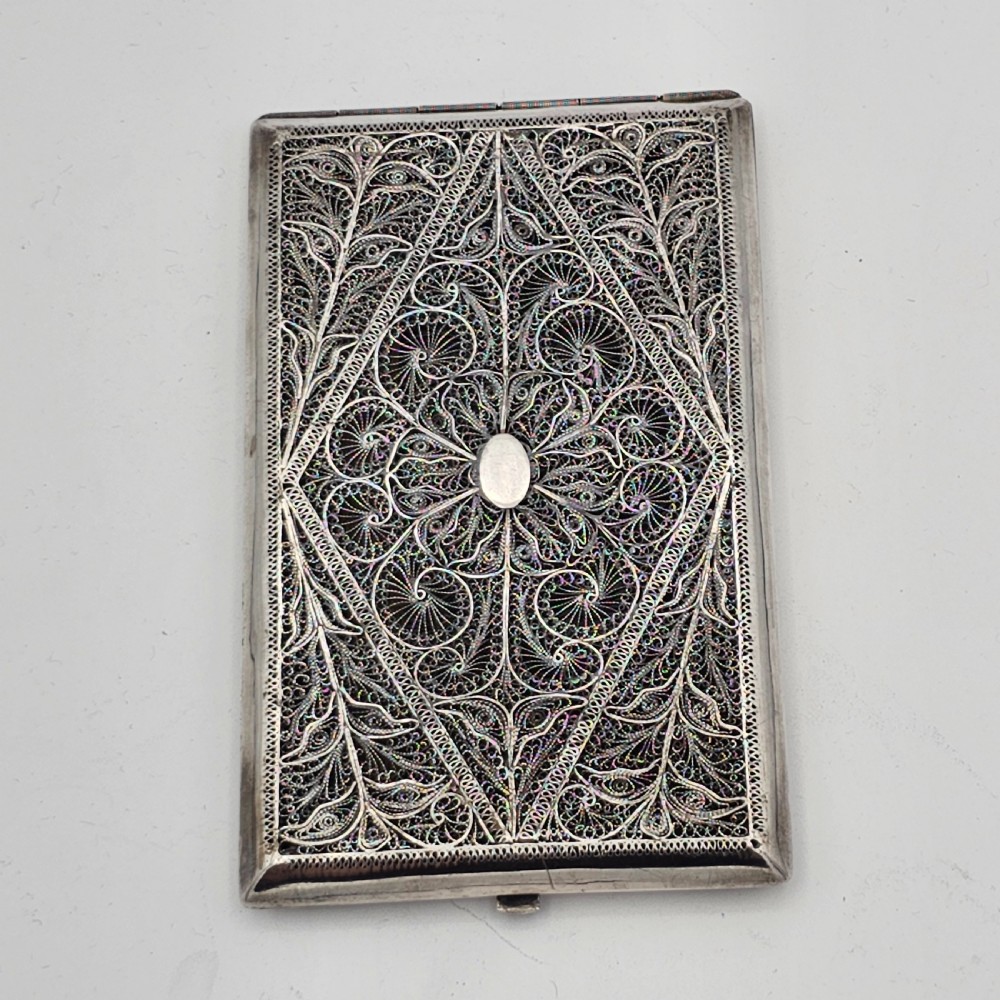 Exquisite 19thc Indian Silver Filigree Cigarette Case View IV