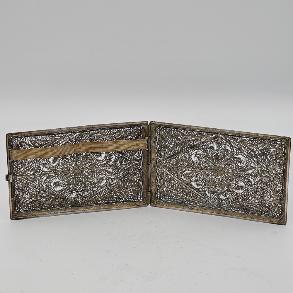 Exquisite 19thc Indian Silver Filigree Cigarette Case View VIII