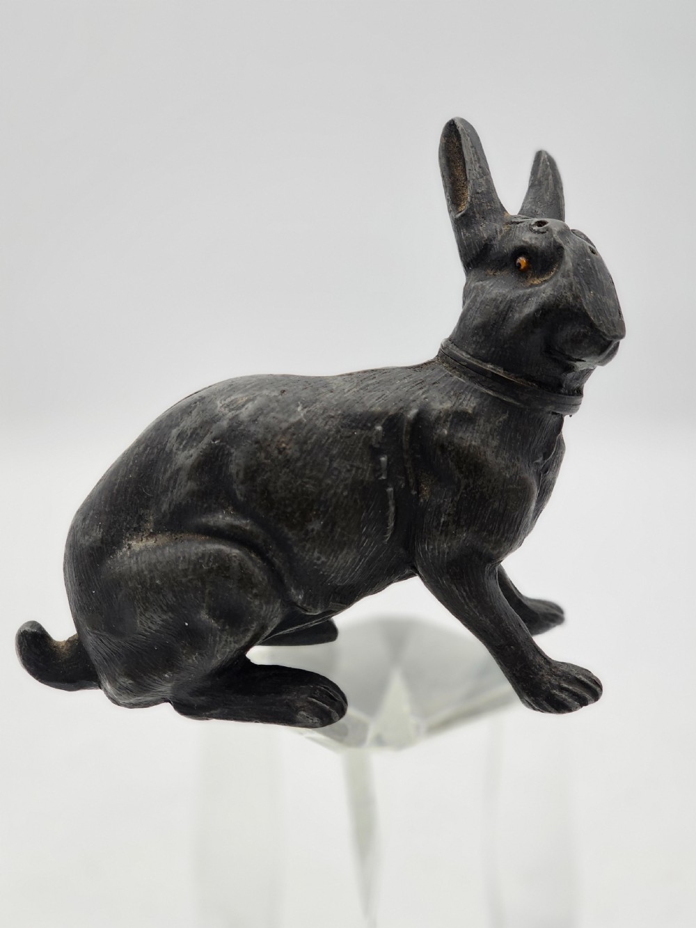 Rare 19thc Gun Metal Rabbit Pounce (Powder) Pot