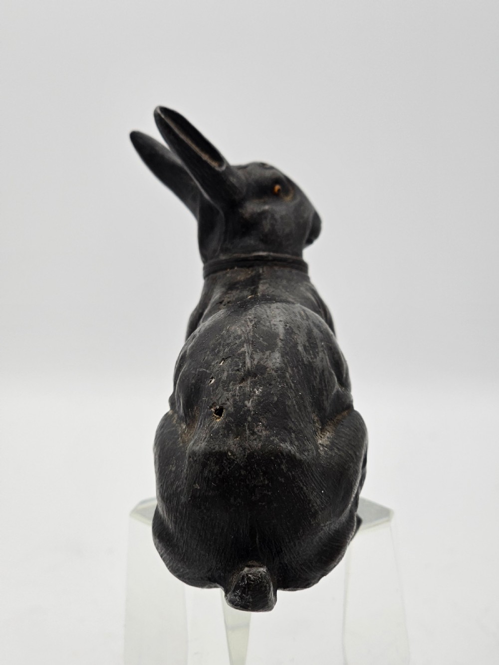 Rare 19thc Gun Metal Rabbit Pounce (Powder) Pot View IV