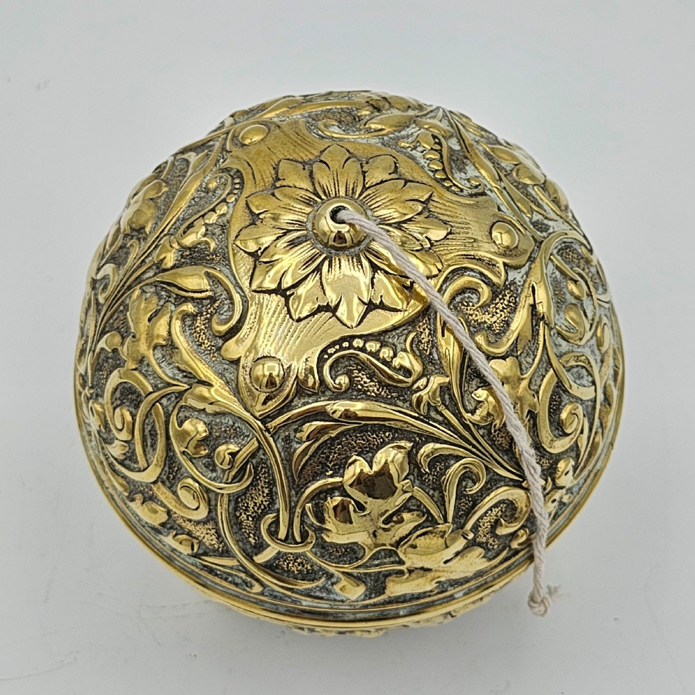 Antique Brass Ball String Holder c1880 View VI