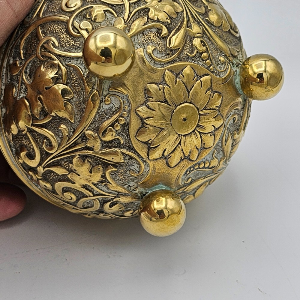 Antique Brass Ball String Holder c1880 View VII