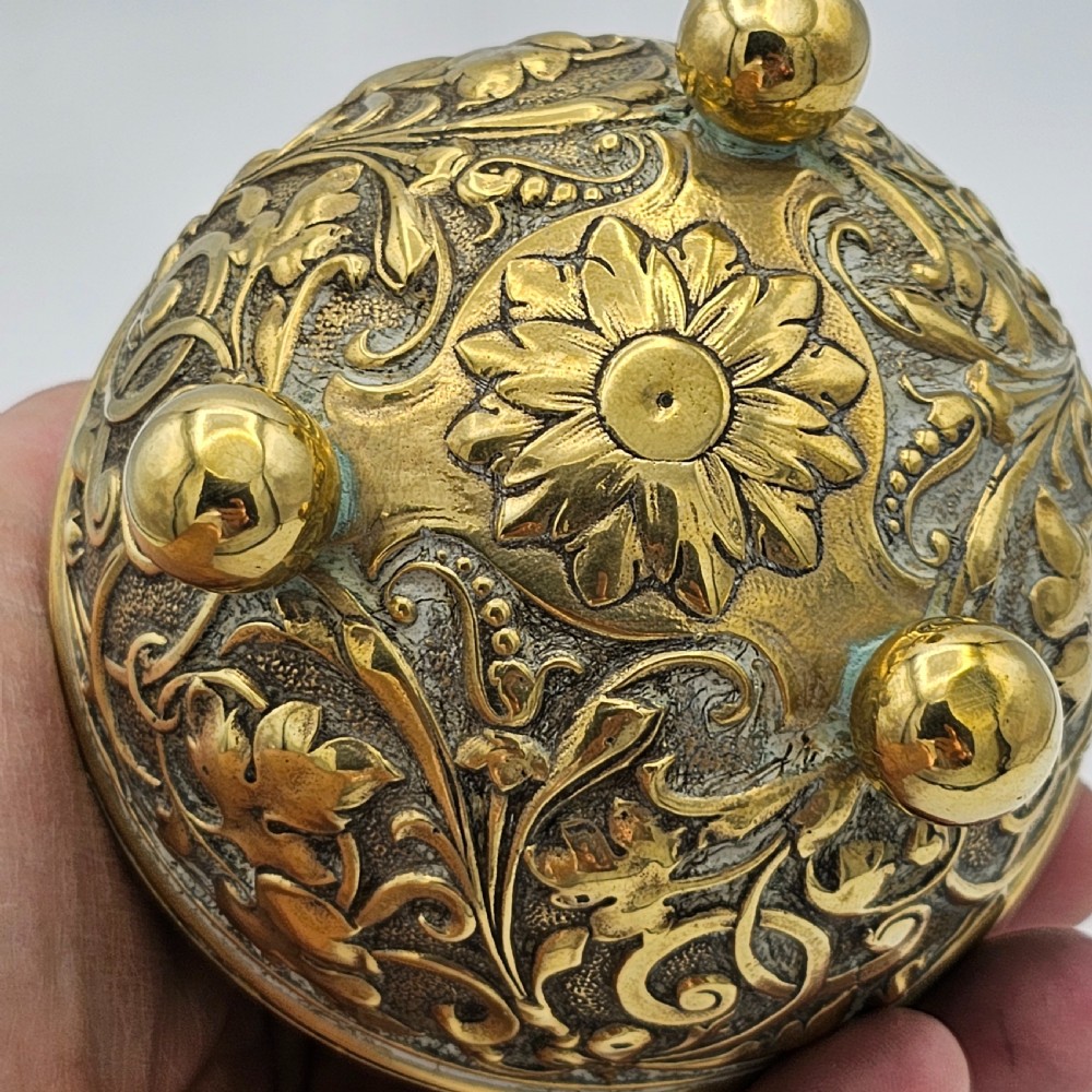 Antique Brass Ball String Holder c1880 View VIII