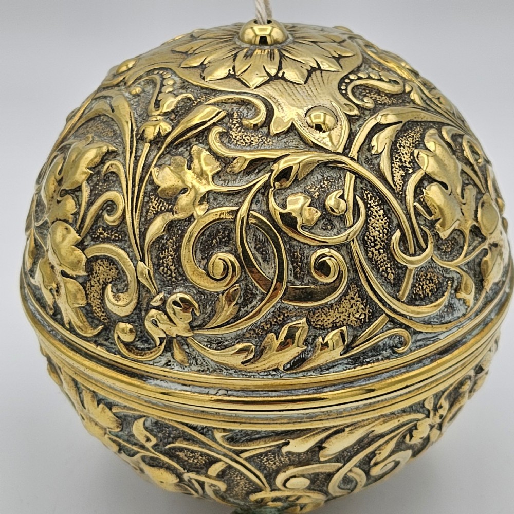 Antique Brass Ball String Holder c1880 View IX