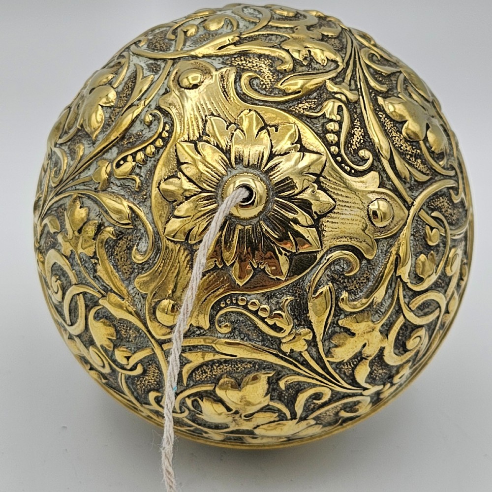 Antique Brass Ball String Holder c1880 View XII