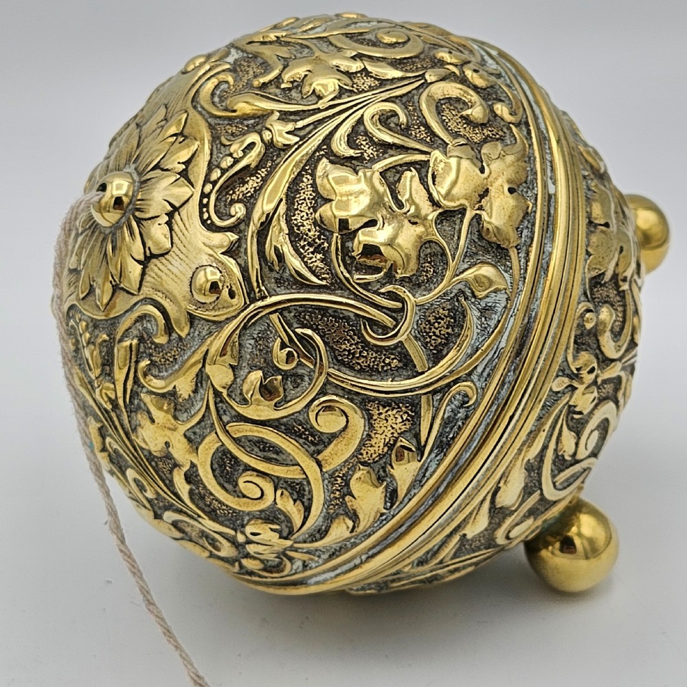 Antique Brass Ball String Holder c1880 View XIII