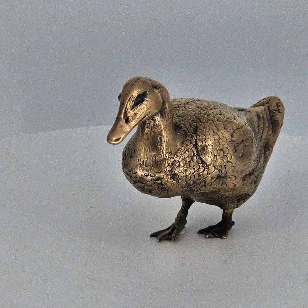 Silver Gilt Duck c1922 by Berthold Hermann Muller View IV