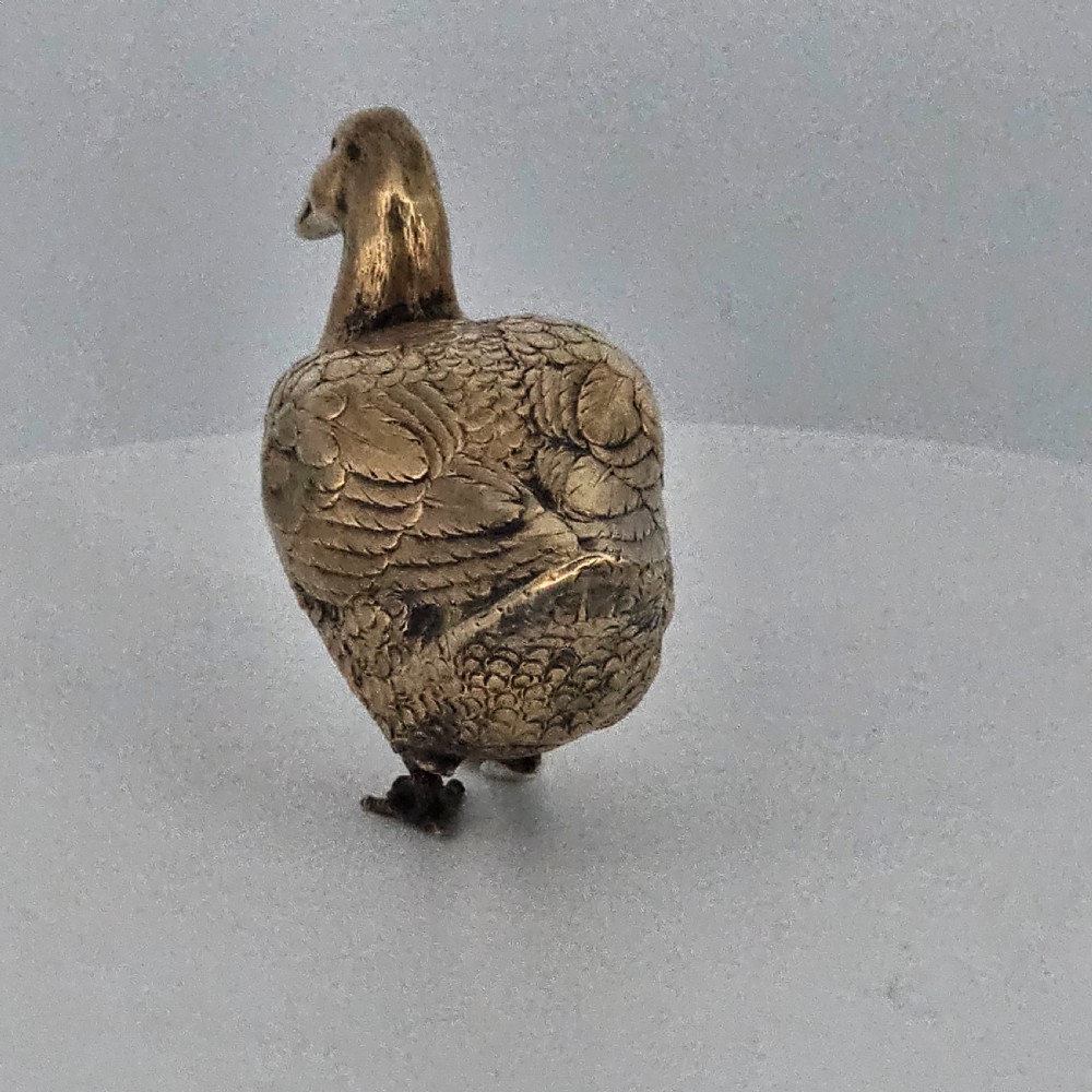 Silver Gilt Duck c1922 by Berthold Hermann Muller View V
