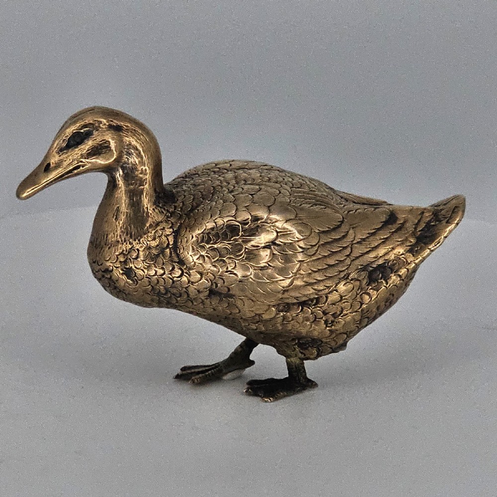 Silver Gilt Duck c1922 by Berthold Hermann Muller View VI