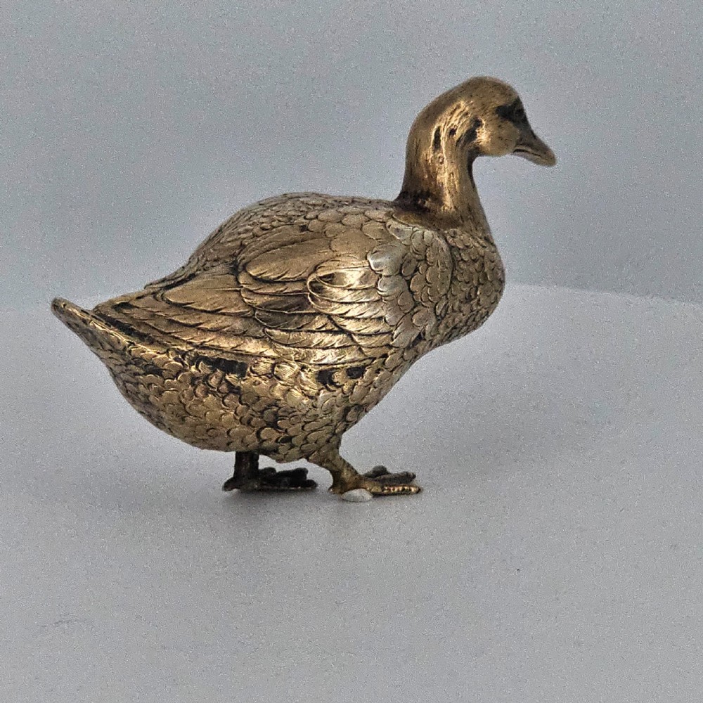 Silver Gilt Duck c1922 by Berthold Hermann Muller View XII