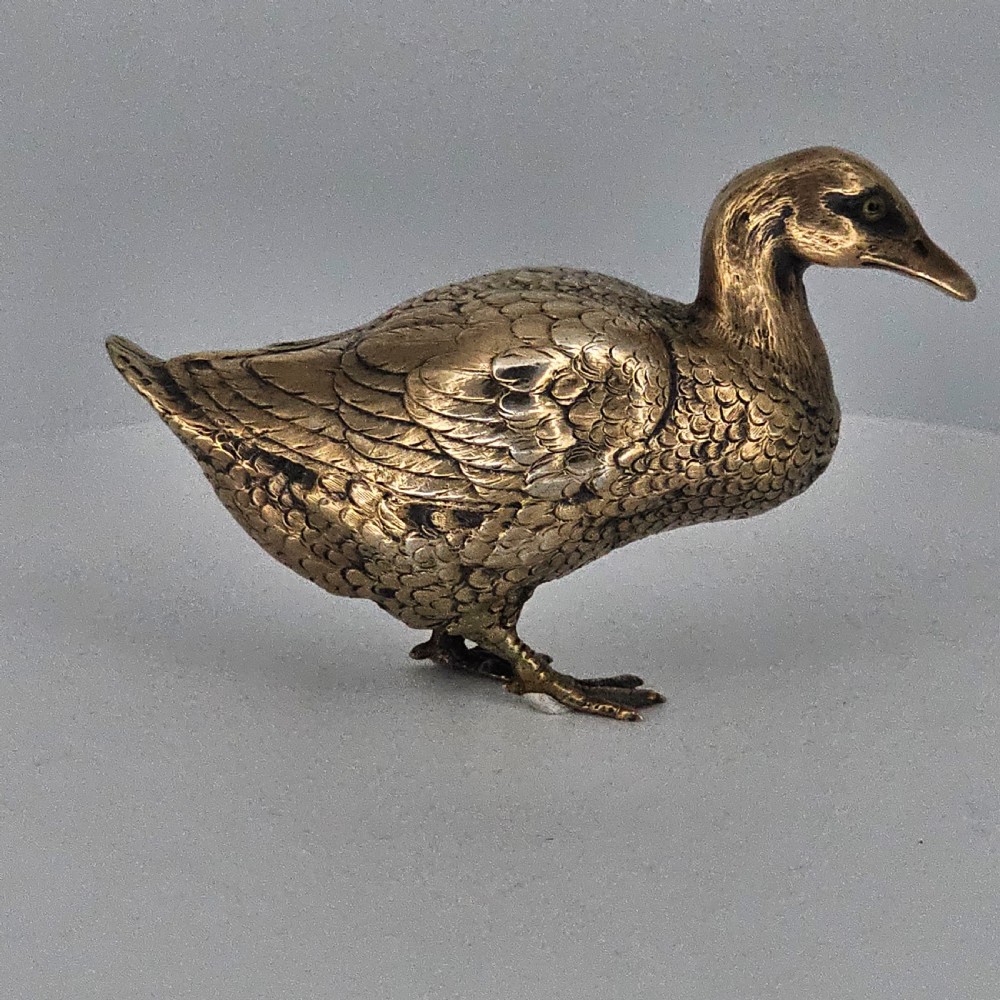 Silver Gilt Duck c1922 by Berthold Hermann Muller View XIII