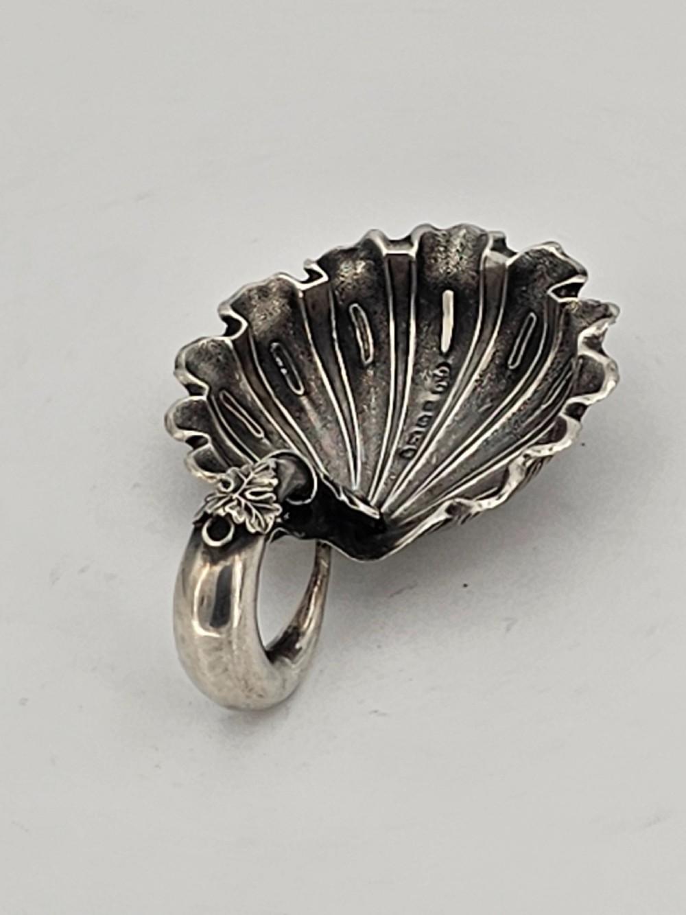 Exquisite Unusual Design Silver Caddy Spoon by George Unite c1848 View XIII