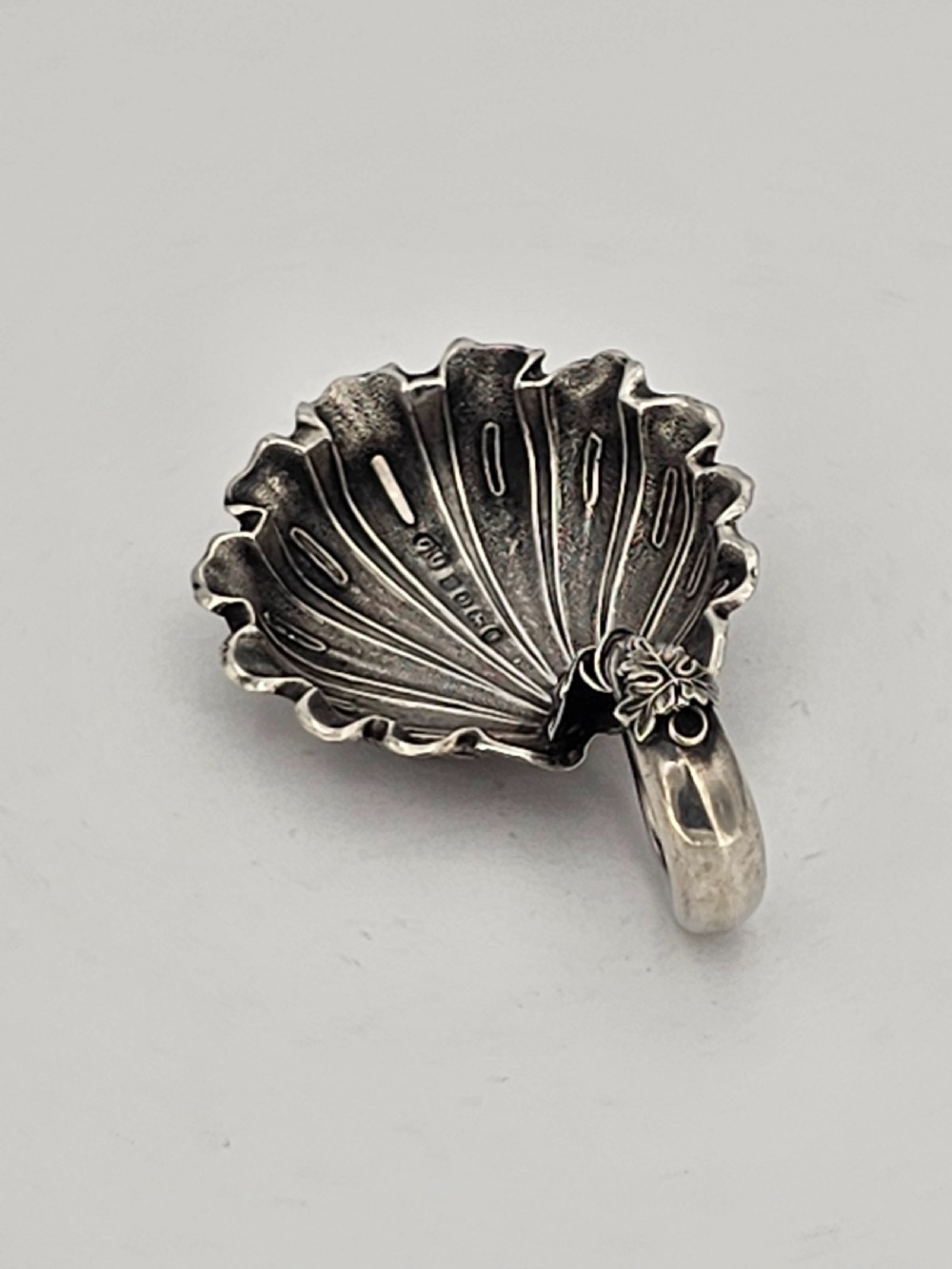 Exquisite Unusual Design Silver Caddy Spoon by George Unite c1848 View X