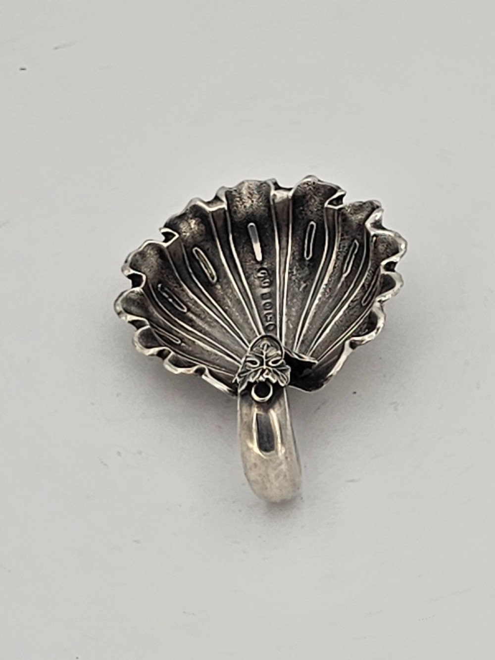 Exquisite Unusual Design Silver Caddy Spoon by George Unite c1848 View XI
