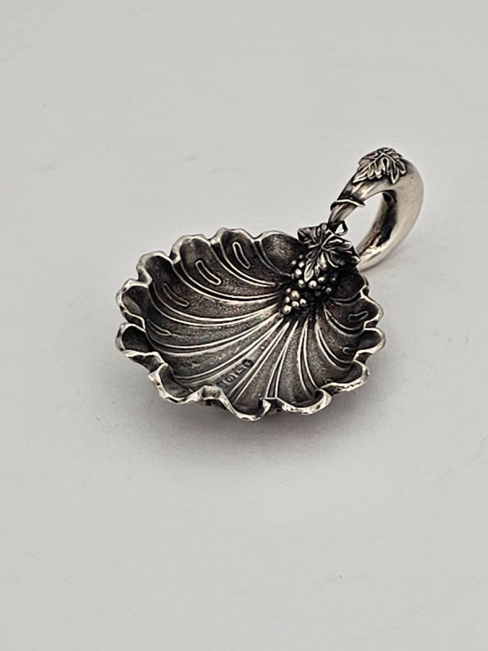 Exquisite Unusual Design Silver Caddy Spoon by George Unite c1848
