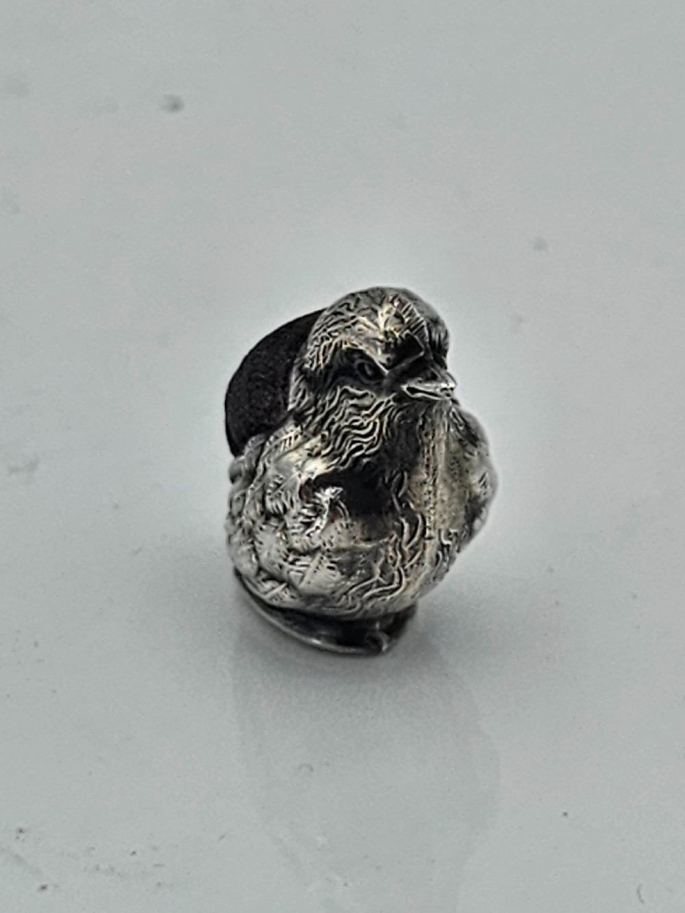 Edwardian Solid Silver Swan Pin Cushion Hallmarked Levi & Salaman 1909 View VII