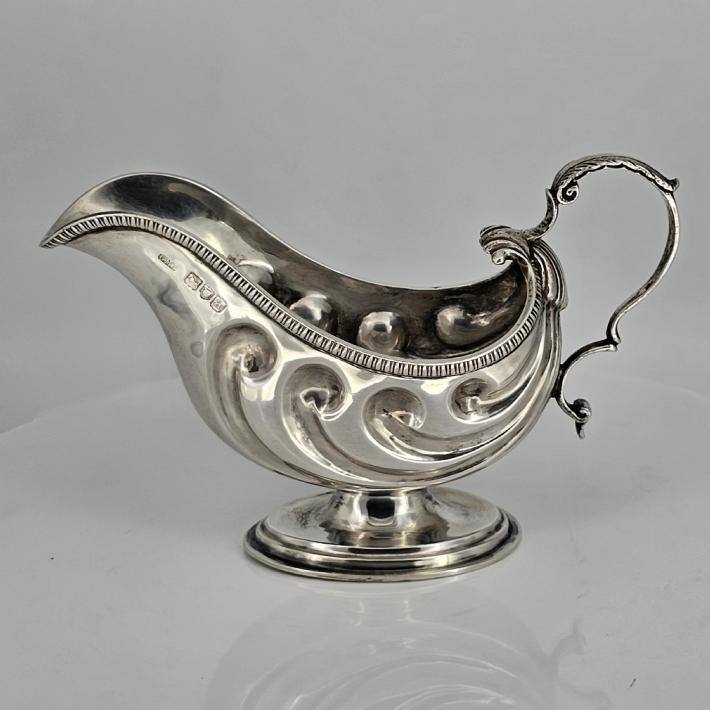 Fabulous Nautilus Shaped Solid Silver Sauce Boat