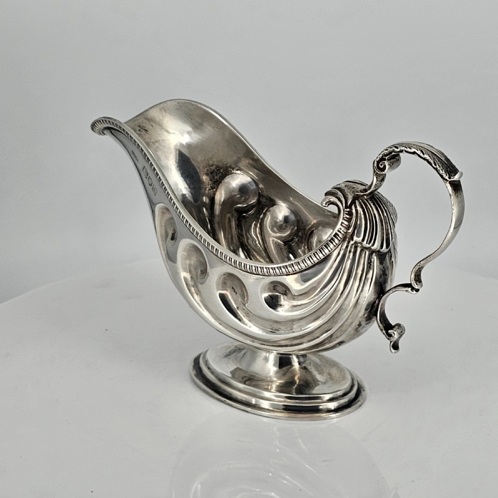 Fabulous Nautilus Shaped Solid Silver Sauce Boat View II
