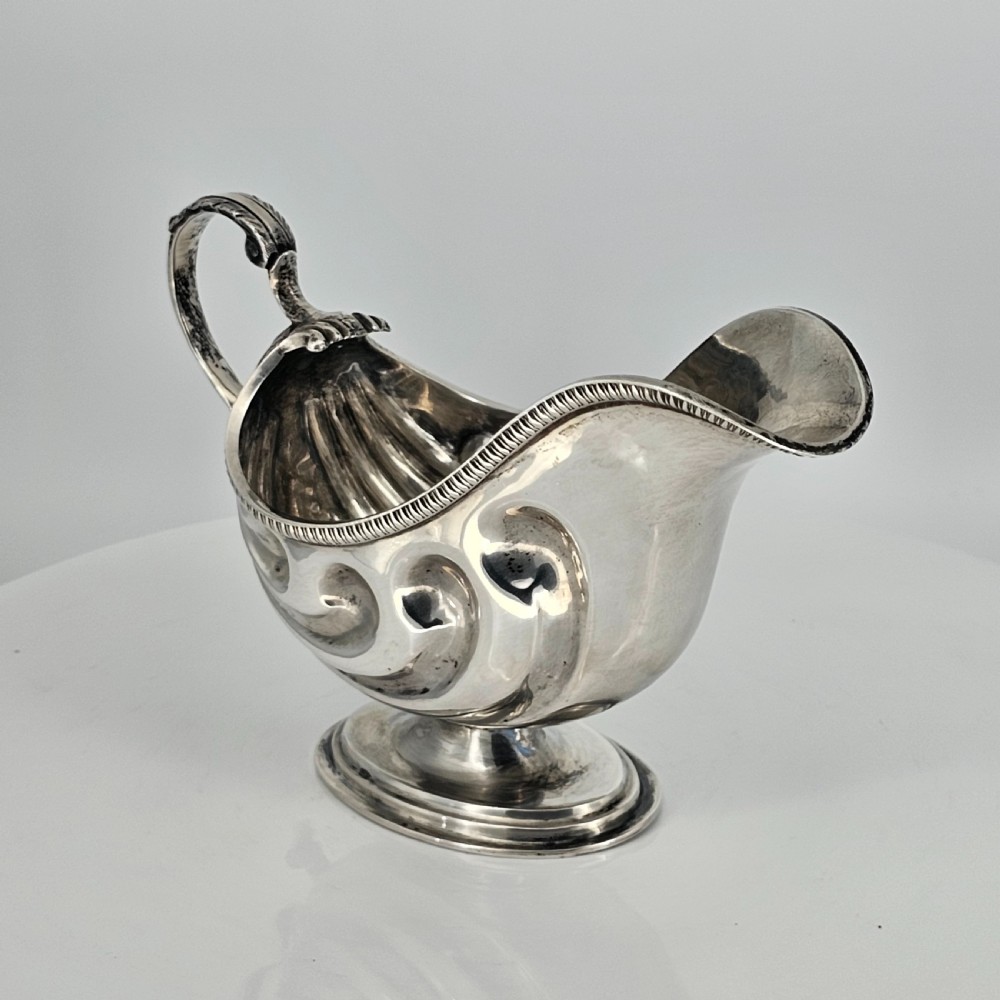 Fabulous Nautilus Shaped Solid Silver Sauce Boat View IV