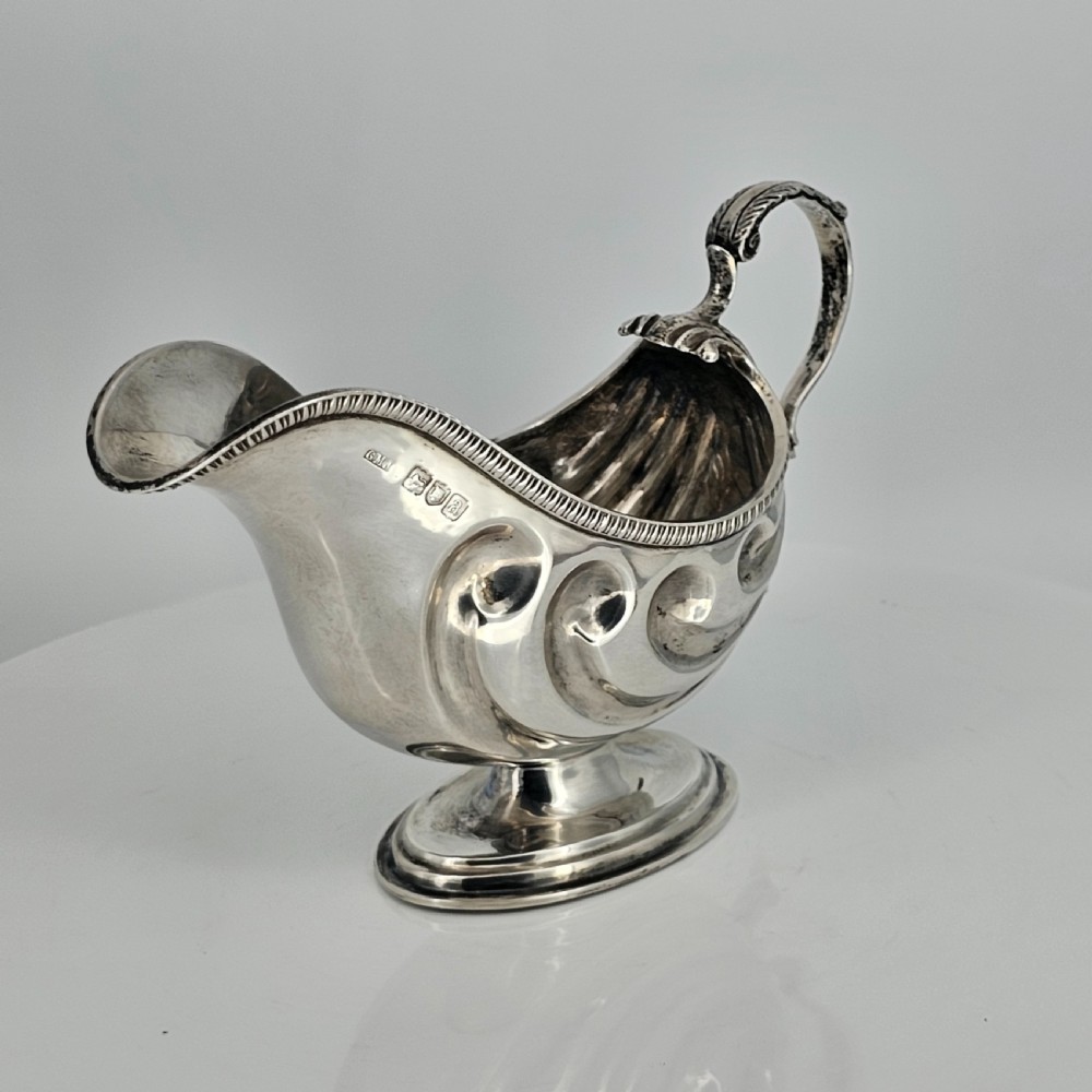 Fabulous Nautilus Shaped Solid Silver Sauce Boat View V