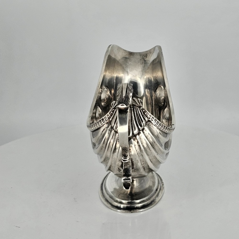Fabulous Nautilus Shaped Solid Silver Sauce Boat View XIV
