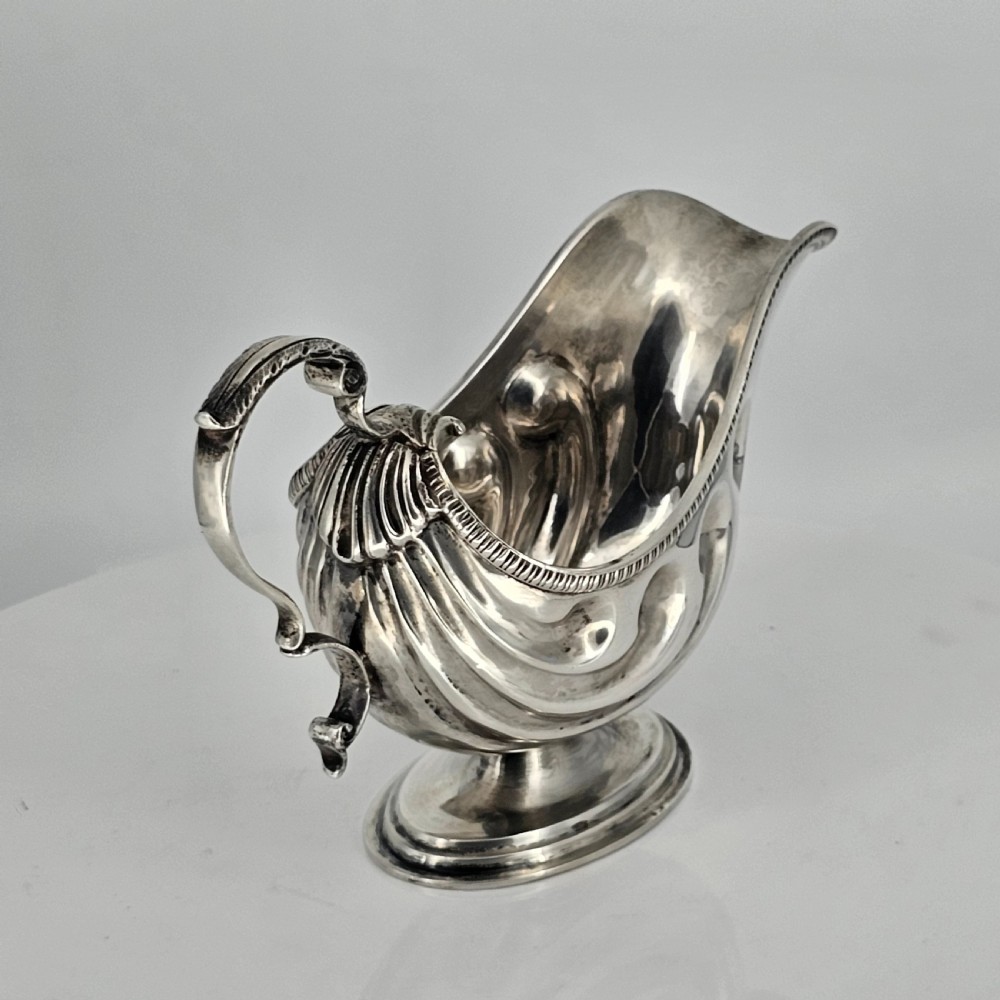 Fabulous Nautilus Shaped Solid Silver Sauce Boat View XV
