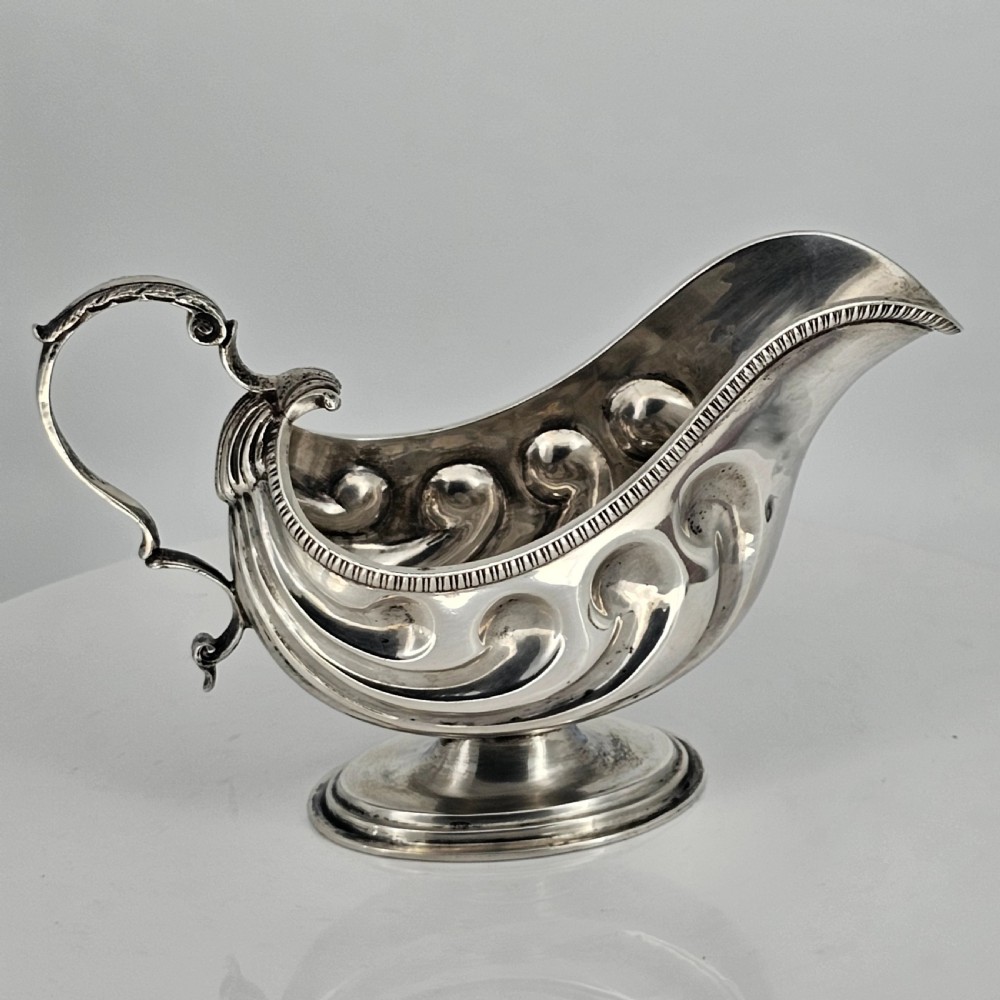 Fabulous Nautilus Shaped Solid Silver Sauce Boat View XVI
