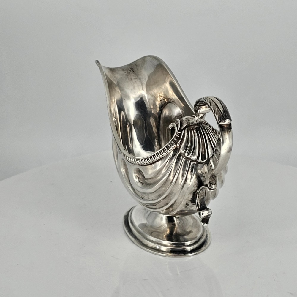 Fabulous Nautilus Shaped Solid Silver Sauce Boat View XVII