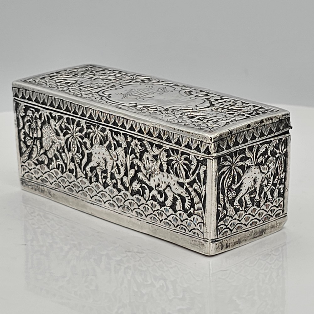 Fabulous Antique  Indian Kutch Silver Table Snuff Box c1880 View VII