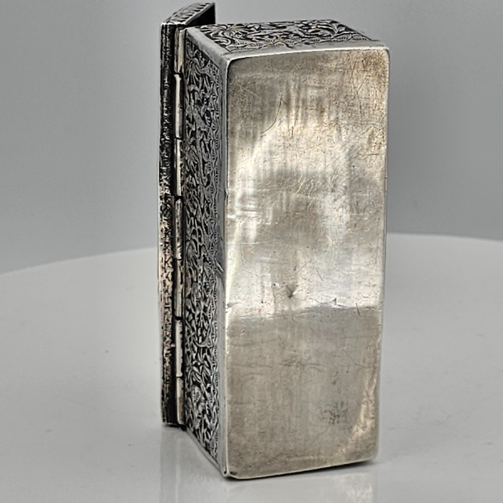 Fabulous Antique  Indian Kutch Silver Table Snuff Box c1880 View XV